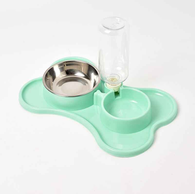 Pet Supplies Dog Automatic Drinking Water Double Bowl Dog Double Bowl Pet Food Bowl Teddy Law Bucket Pet Bowl