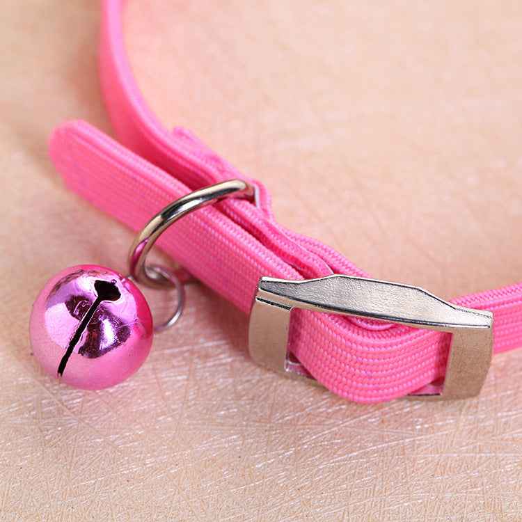 Pet Fashion Dog And Cat Elastic Band Bell Collar