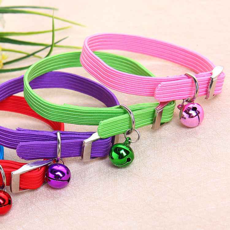 Pet Fashion Dog And Cat Elastic Band Bell Collar